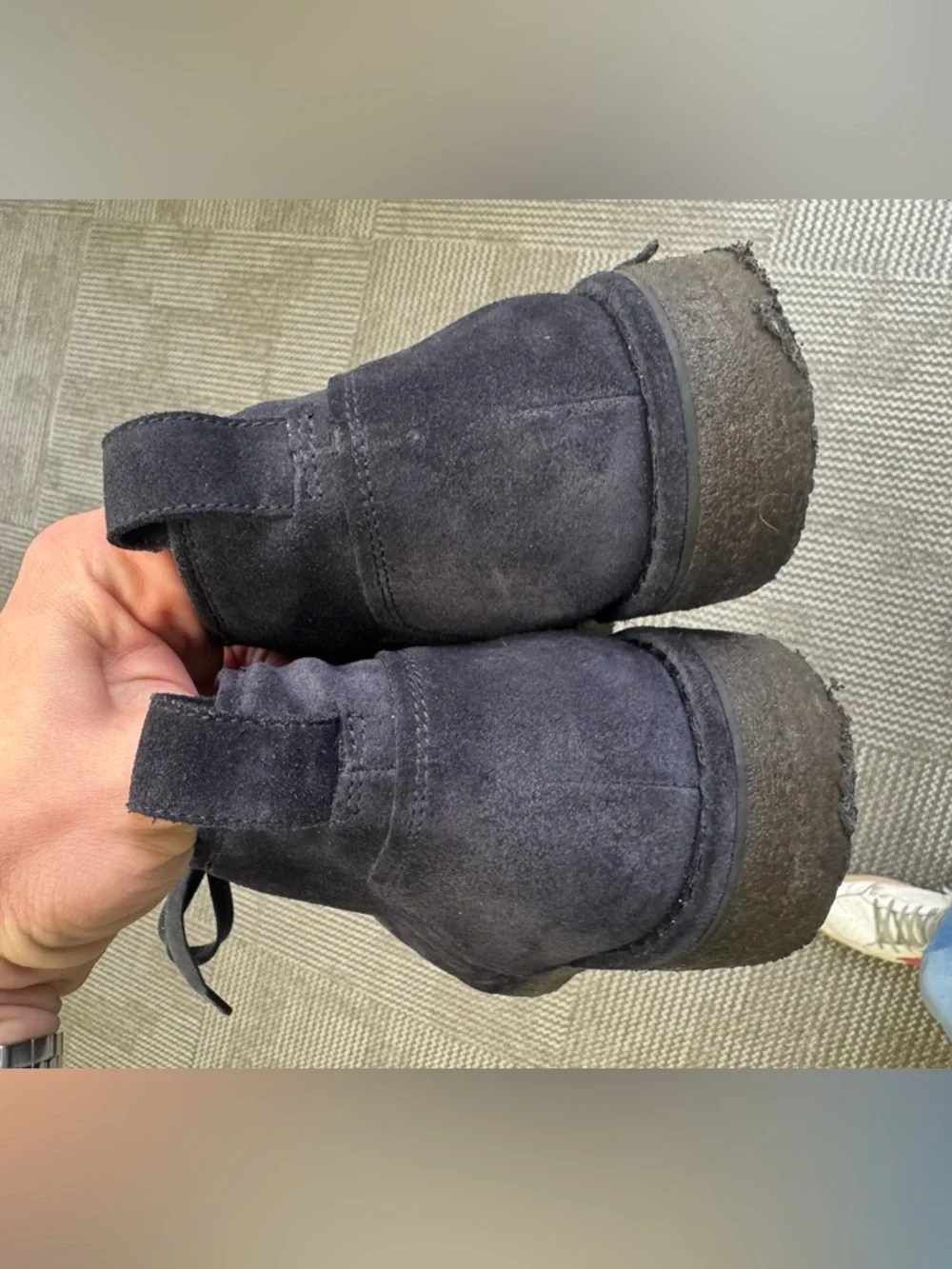 Vince Men’s Blue Suede Chukka Boots, size 9